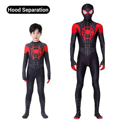 Spider Man Jumpsuit Set Miles Clothes Expedition Adult Kids Halloween Costume Gwen AU - Aimall