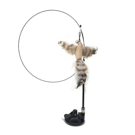 Cat Play Toy Simulation Birds Teaser Wand Interactive Stick with Suction Cup AU - Aimall