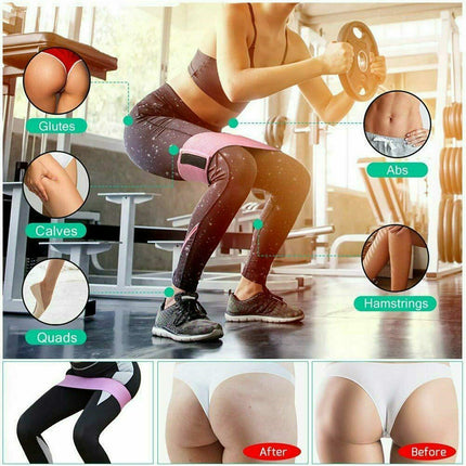 L 8*74CM Resistance Booty Bands Hip Circle Loop Bands Set Gym Home Exercise Women - Aimall