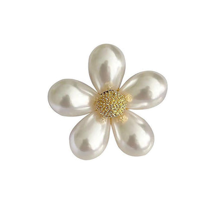 Imitation Pearl Flower Brooch Fashion Corsage Pin Jewelry Accessory Women