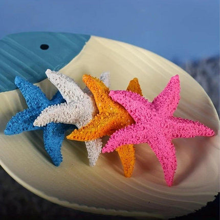 4X Aquarium Resin Starfish Decoration FishTank Marine Simulation Micro Landscape