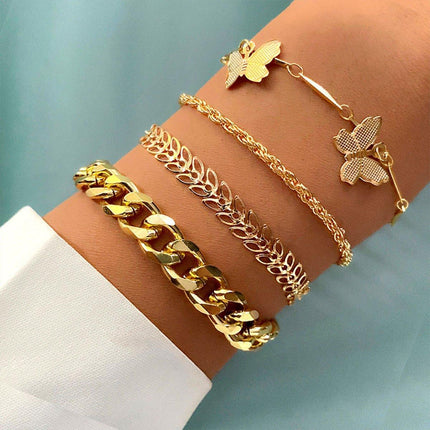 Fashion Multi Layer Tassel Bracelet Set Retro European American Style Jewelry