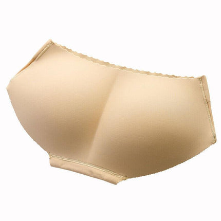 Beige Padded Butt Enhancer Shaper Hip Up Lady Panties Seamless Soft Underwear - Aimall