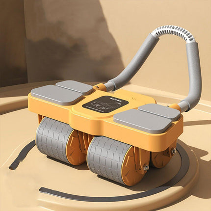 Four Wheel Abdominal Roller Automatic Rebound Ab Machine Home Fitness Equipment