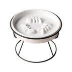 White Bowl-Black Tray Rack