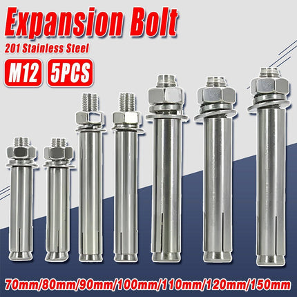 M12 Stainless Steel Expansion Anchor Bolts Heavy Duty Hex Head Screws
