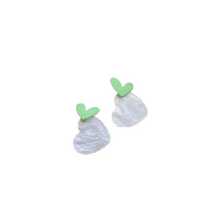 925 Silver Needle Rose Petal Earrings Long Acrylic Tassel Eardrop Women - Aimall