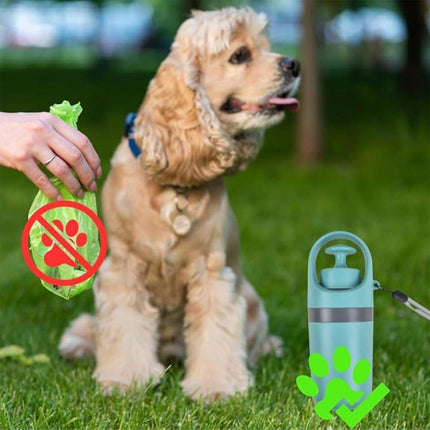 Portable Pet Waste Pick-up Shovel Six-claw Excrement Clip with Bag Dispenser