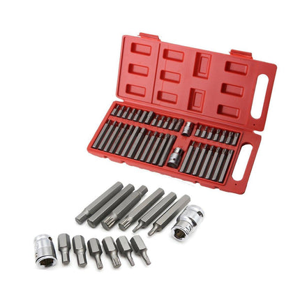 40pc Allen Hex Key Set Socket Bit 3/8 1/2 Drive Long Deep Torx Star Spline