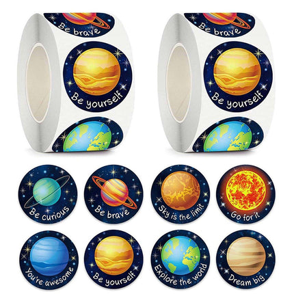 2 Rolls of Decorative Sticker Labels with Cute Designs for Crafting and Creative Projects