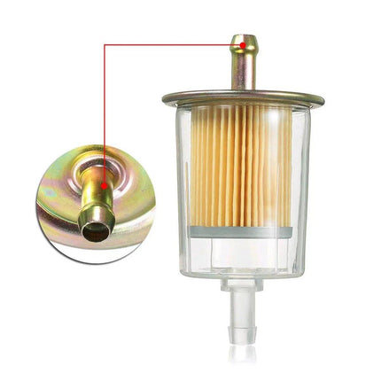 10pcs Motorcycle Fuel Filter Gasoline Cup Transparent Exhaust Detection Filter