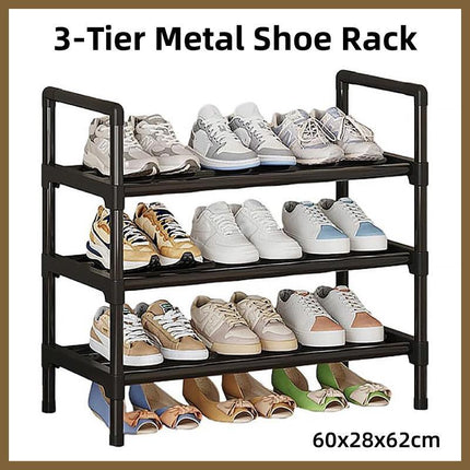3 Tier Shoe Rack Storage Shelf Multifunctional Household Organizer Space Saver