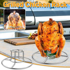Stainless Steel Folding Chicken Roaster Rack BBQ Grill Stand Tool Holder Cooking
