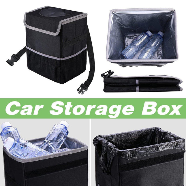 Hanging Car Storage Box Multifunctional Car Rubbish Bin Organizer for Vehicle