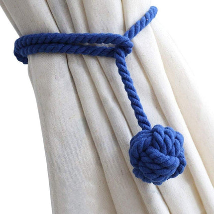 1pair Braided Cotton Curtain Tiebacks No Hole Curtain Holdbacks Hanging Balls