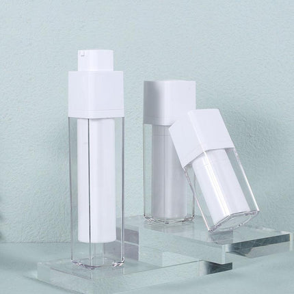 5Pcs Leak-Proof Travel Bottles Transparent Rotary Vacuum Press Lotion Container