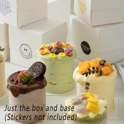 3 Inch Pastry Mousse Cake Packing Box Dessert French Pastry Cut Baking Box