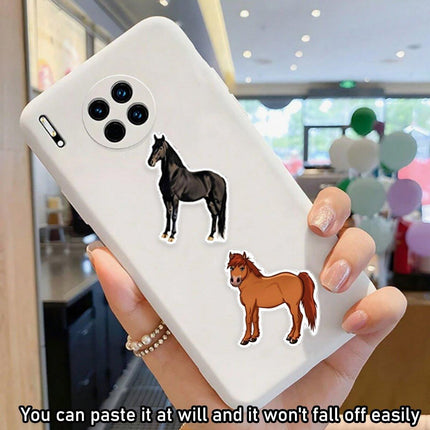 2pcs Pony Stickers Cute Cartoon Adhesive Labels for DIY Crafts