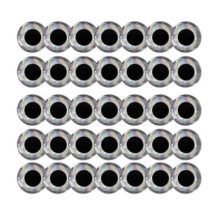 100PCS Fish Eyes 3D Holographic Lure Eyes Fly Tying Jigs Crafts Dolls - Aimall