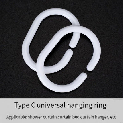 24PCS Curtain C Ring Shower Bed Curtain Hanging Grommet Hook Accessories Durable