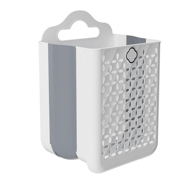 Household Foldable Dirty Clothes Basket Wall Mounted for Bathroom Storage