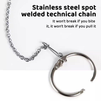 Parrot Neck Collar Stainless Steel Bird Chain Training Adjustable Bird Leash