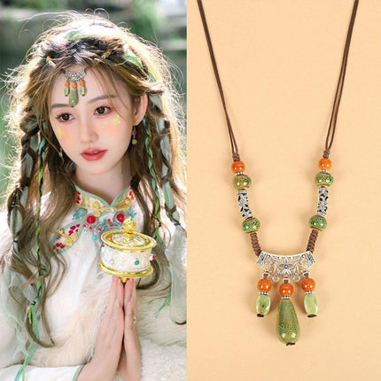 Ethnic Style Tibetan Forehead Chain Ancient Style Headwear Fashion Accessories