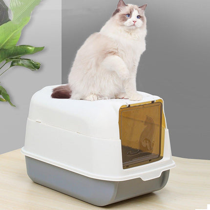 Large Detachable Enclosed Cat Litter Box Spatter-Proof Fully Enclosed Cat Toilet