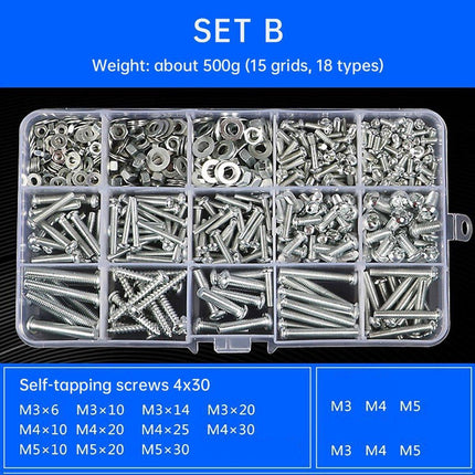 Household Self-tapping Screw Nut Gasket Box Set Multi-purpose Screw Assortment