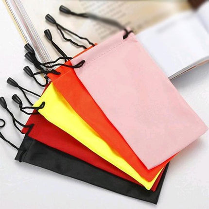 5PCS Cleaning Clothes Sunglasses Pouch Glasses Case Soft Eyeglasses Bag Random - Aimall