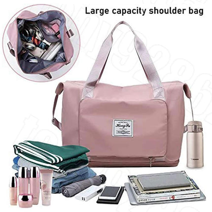 Large Capacity Travel Bag Foldable Luggage Tote Lightweight Storage Duffel Bag