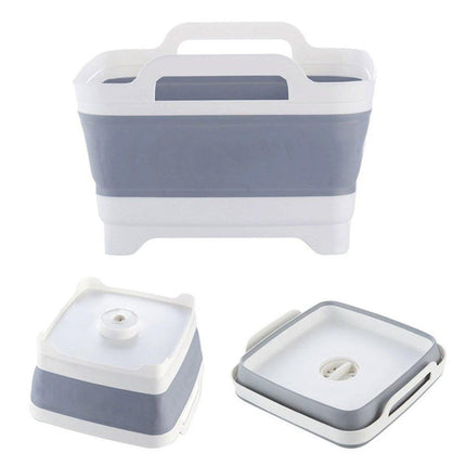 Folding Basket Kitchen Washbasin Draining Basket Portable Vegetable Storage