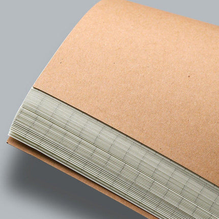 12PCS A5 Kraft Paper Notebooks Blank Grid Lined 72Page School Office Diary Book