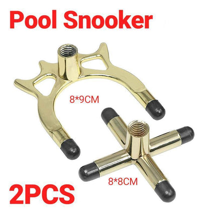2PCS Pool Snooker Billiard Table Cue rest cross And spider jigger brass Set - Aimall