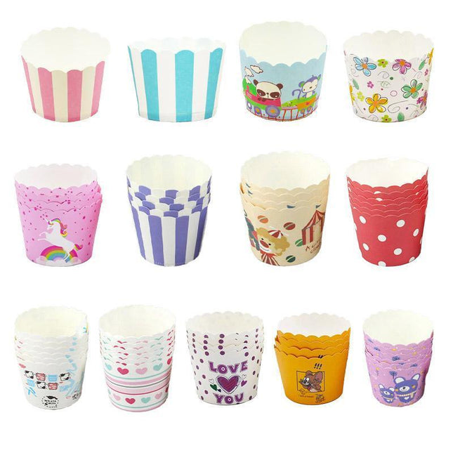 500pcs Colorful Cupcake Muffin Baking Cups Greaseproof Nonstick Paper Liners