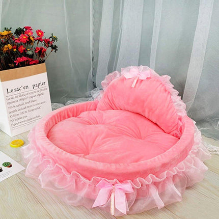 Princess Pet Kennel Soft Comfortable Cat and Dog Bed House for Small Pets