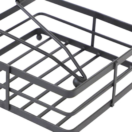 2PCS Black Wrought Iron Napkin Holder Square Tissue Rack for Home Kitchen Decor
