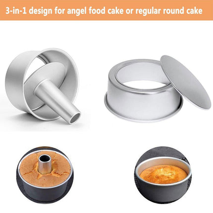 8 Inch Hollow Cake Mould Baking Tool Nonstick Round Mould for Baking Pastry