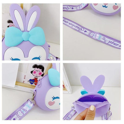 Kids Girls Cute Mini Crossbody Bag Silicone Coin Purse Shoulder Bag Wallets Gift - Aimall