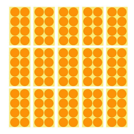 8/13/25/50mm Colour Sticker Dots Adhesive Round Labels Circular Scrapbooking Orange - Aimall