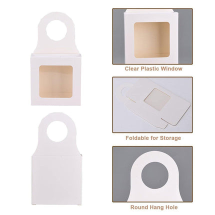 50PCS Window Hook Gift Boxes Kraft Paper Packaging Party Favors Display