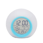 7 Colours Changing Digital Clock Temperature Light Cube Desk Kids Wake Up Alarm - Aimall
