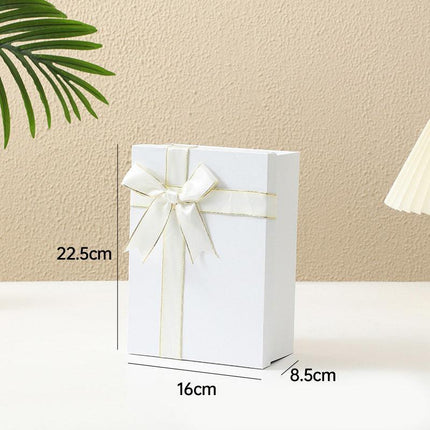 5PCS Large Black Folding Gift Box with Ribbon Bow One-Piece Shoe Apparel Box