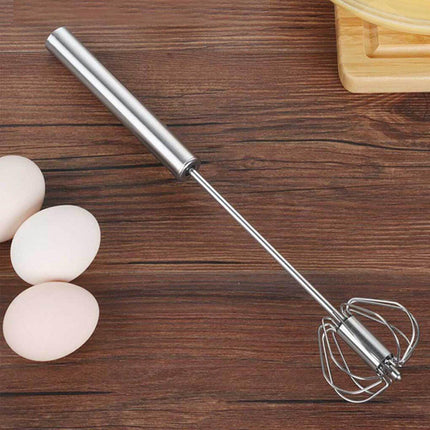 Stainless Steel Semi-Automatic Egg Beater Hand Pressed Kitchen Baking Tool