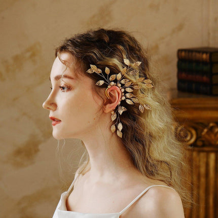 Retro Niche Design Ear Bone Clip Elf Leaf Ear Hanging Ornaments Jewellery