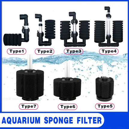 Air Sponge Filter Biological Aquarium Water Fish Tank Foam Small Medium Larg Bio - Aimall
