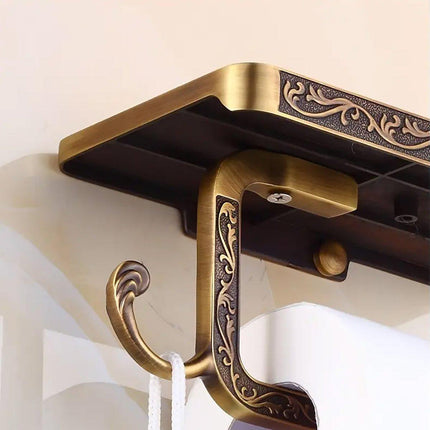 Aluminum Wall Mounted Bathroom Toilet Paper Holder Rack Phone Towel Tissue Roll