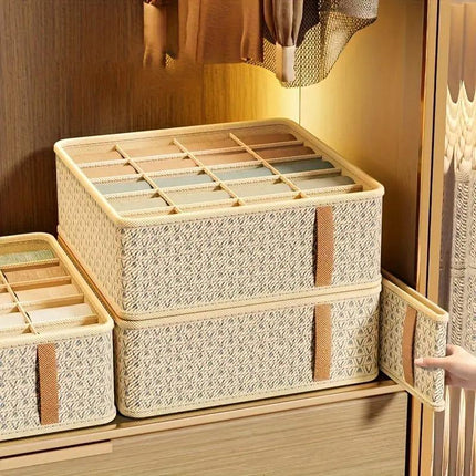 3pcs Underwear Socks Storage Box Wardrobe Organiser Compartmentalised Container