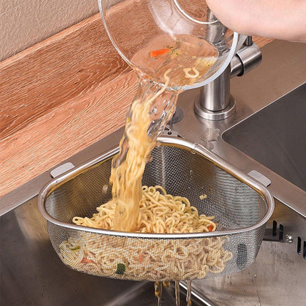 Triangle Sink Strainer Basket Household Kitchen Shelf Leftover Draining Rack