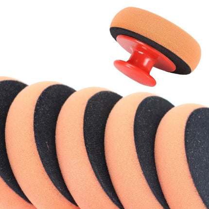 5pcs Car Polishing Sponge with Handle Manual Buffing Pads for Auto Detailing